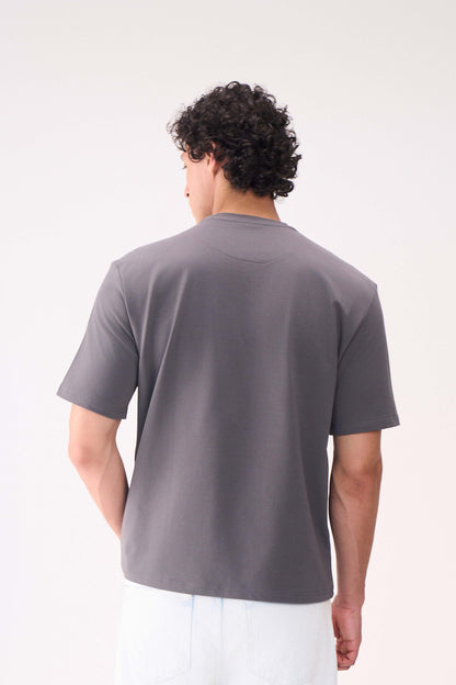 BASIC GREY RELAXED FIT TSHIRT