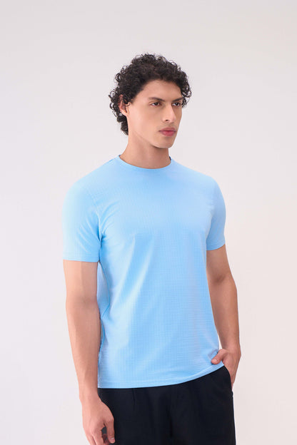BASIC TEXTURES SKY BLUE TSHIRT