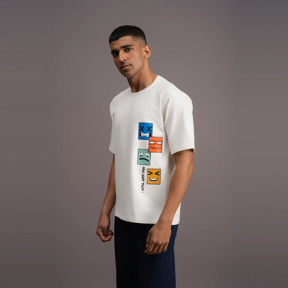 Emoji Vibe printed T-shirt - White