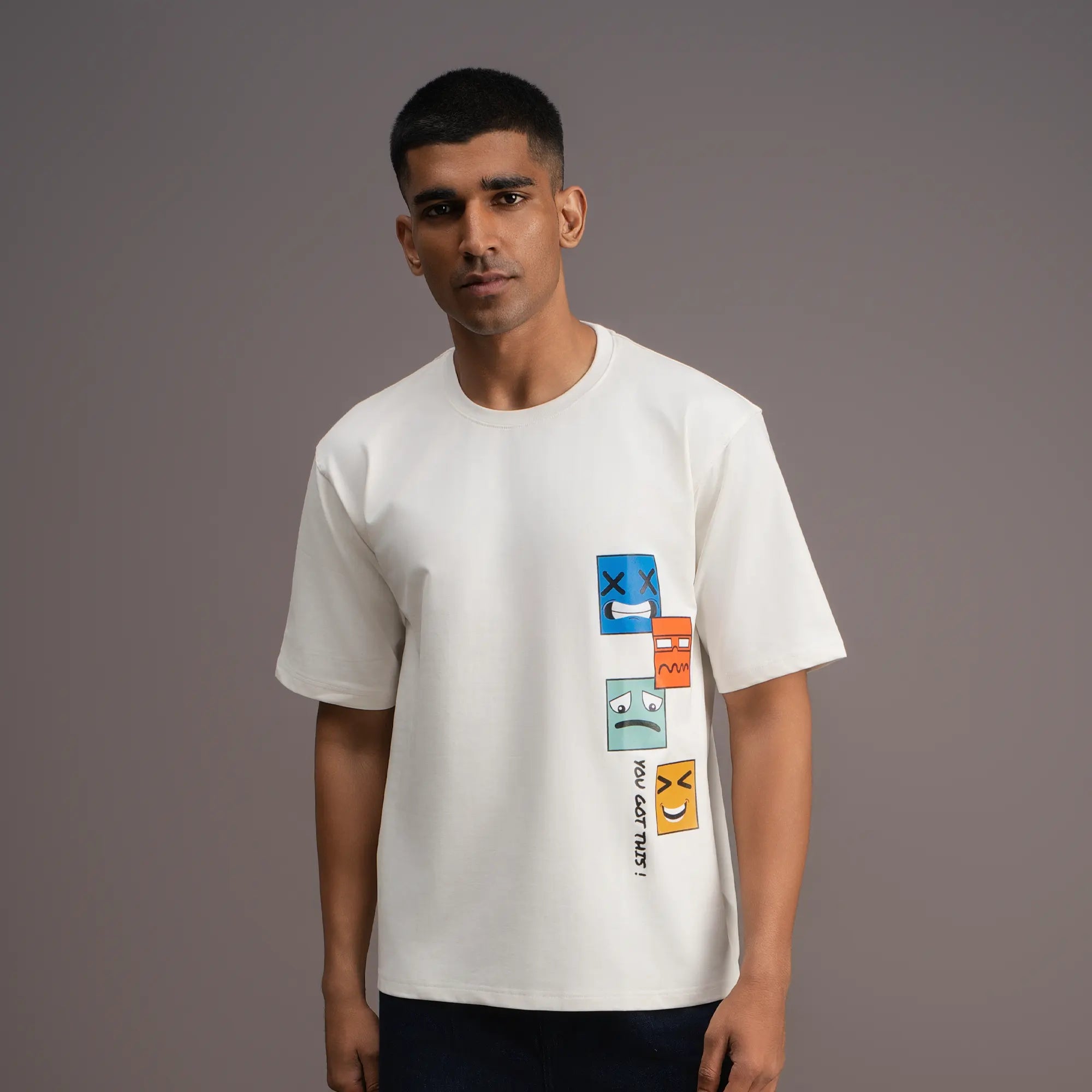 Emoji Vibe printed T-shirt - White