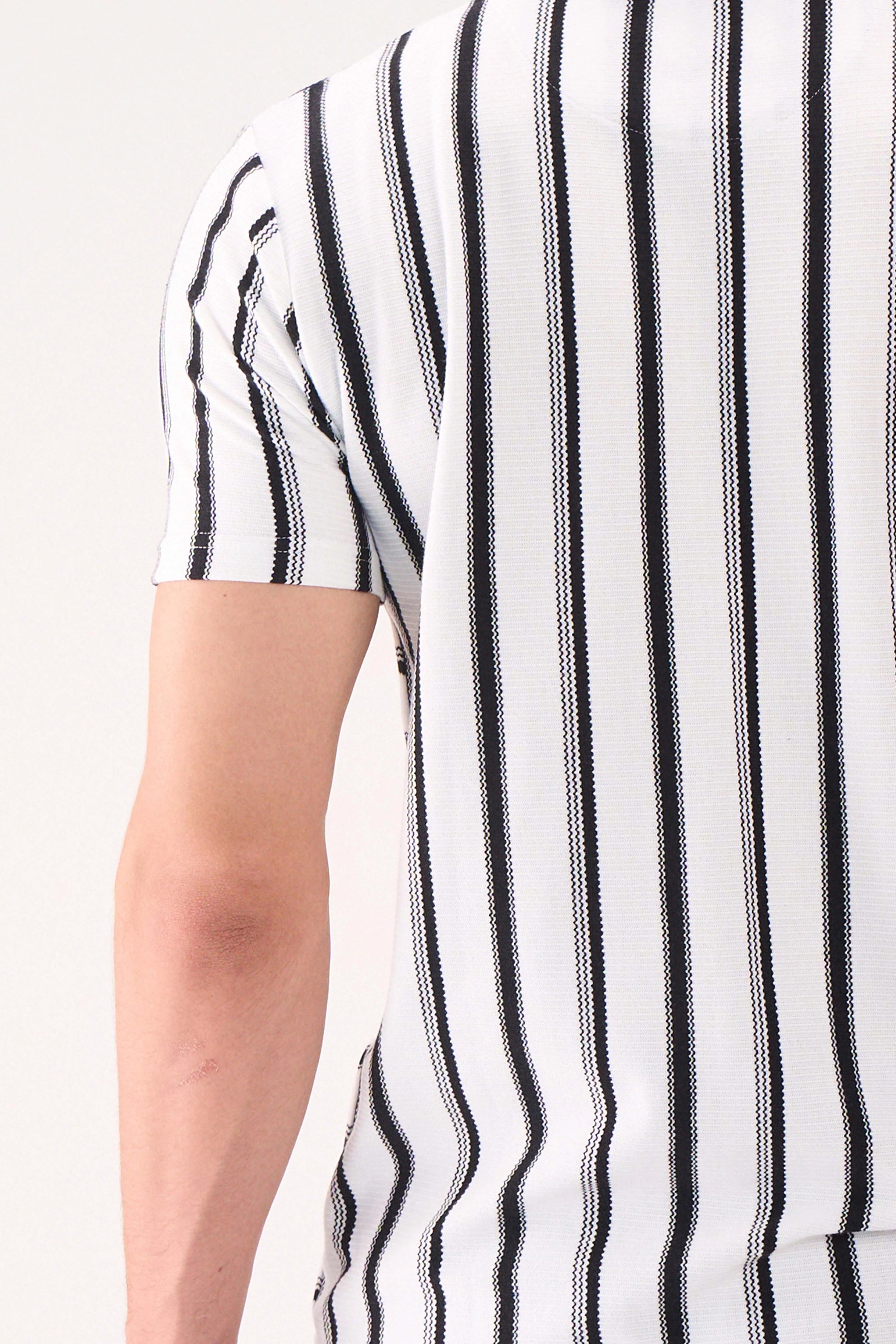 HALF STITCH STRIPE WHITE
