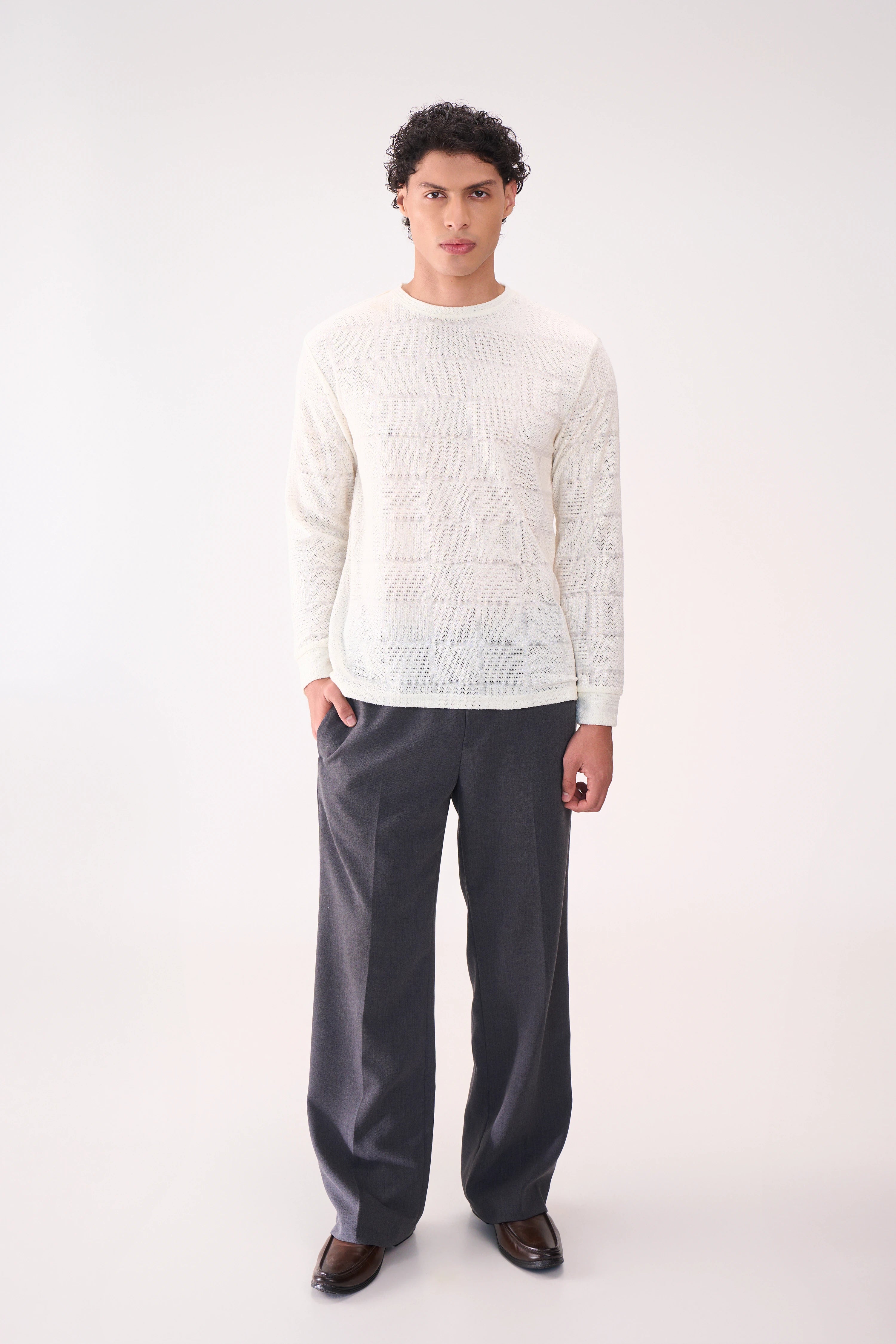 KNITTED LONG SLEEVES OFFWHITE