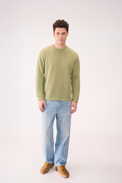 KNITTED LONG SLEEVES GREEN