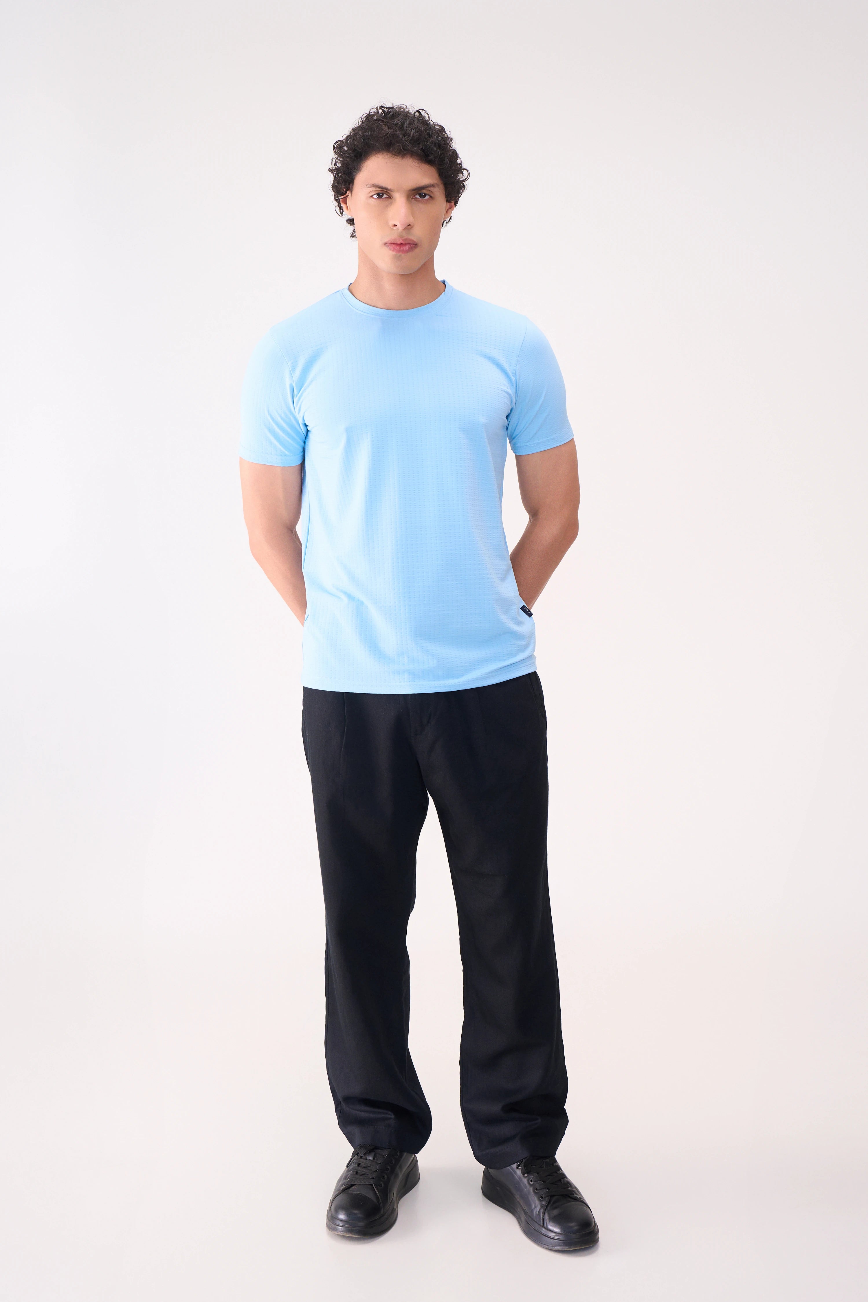 BASIC TEXTURES SKY BLUE TSHIRT