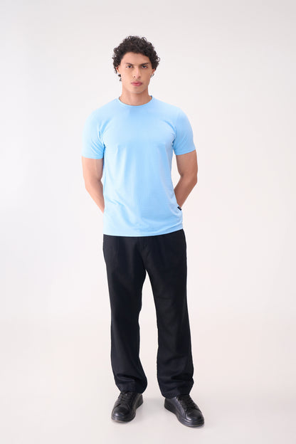 BASIC TEXTURES SKY BLUE TSHIRT