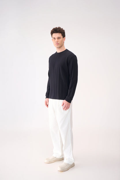 KNITTED LONG SLEEVES BLACK
