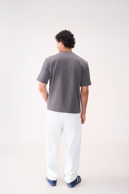 BASIC GREY RELAXED FIT TSHIRT
