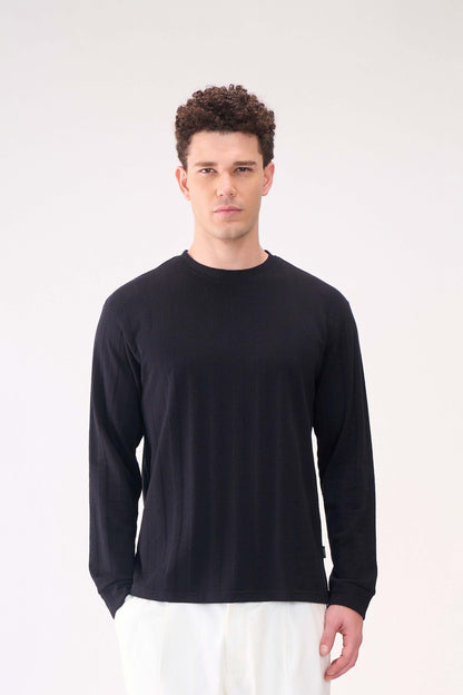 KNITTED LONG SLEEVES BLACK