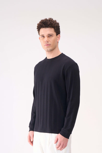 KNITTED LONG SLEEVES BLACK