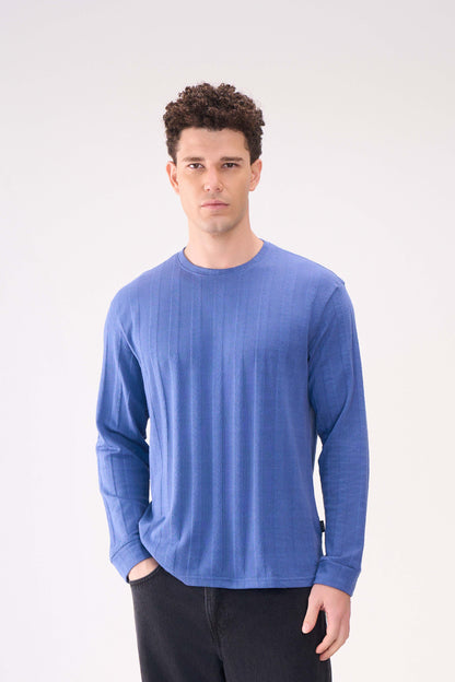 KNITTED LONG SLEEVES BLUE
