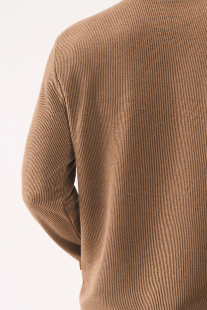KNITTED LONG SLEEVES BROWN