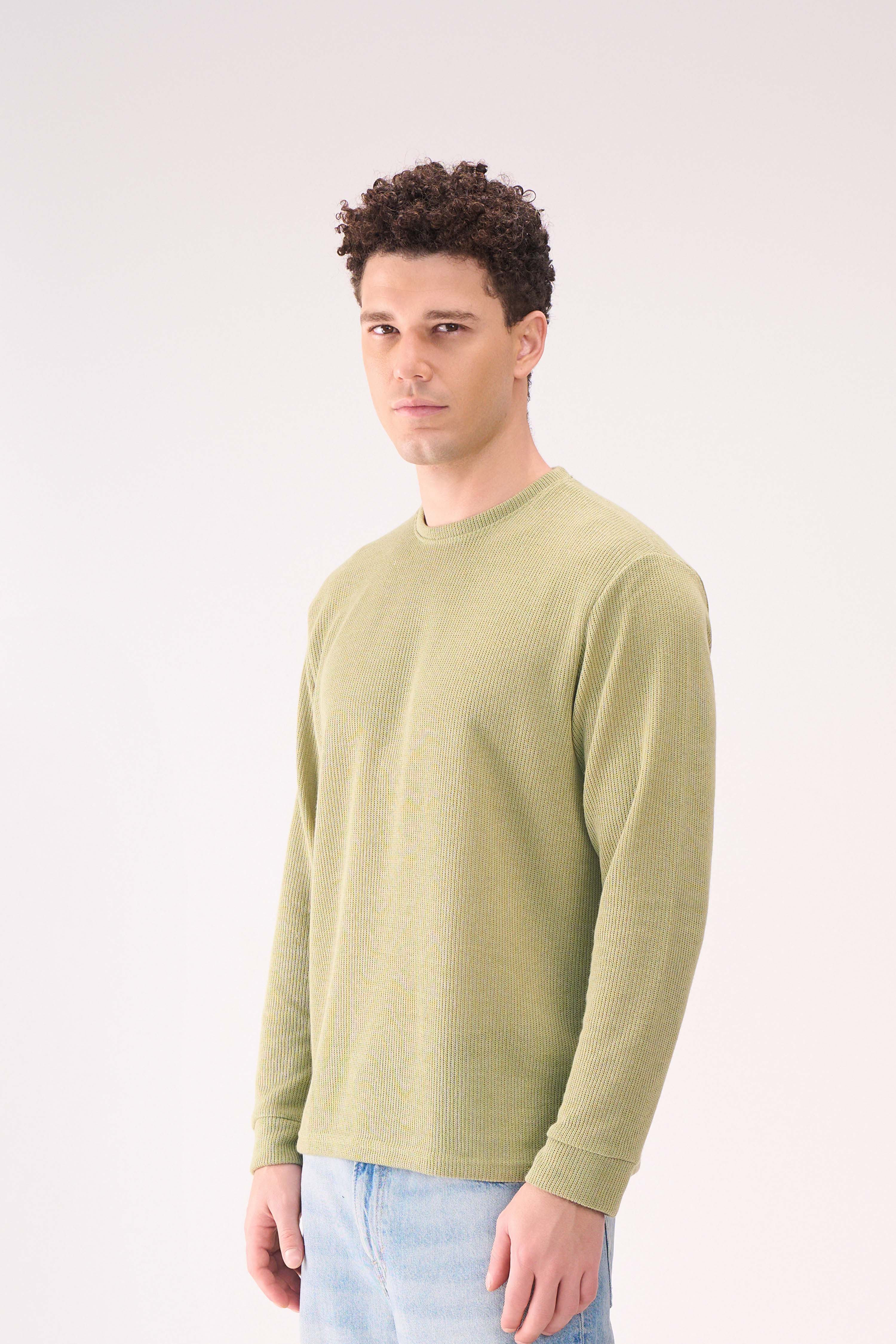 KNITTED LONG SLEEVES GREEN