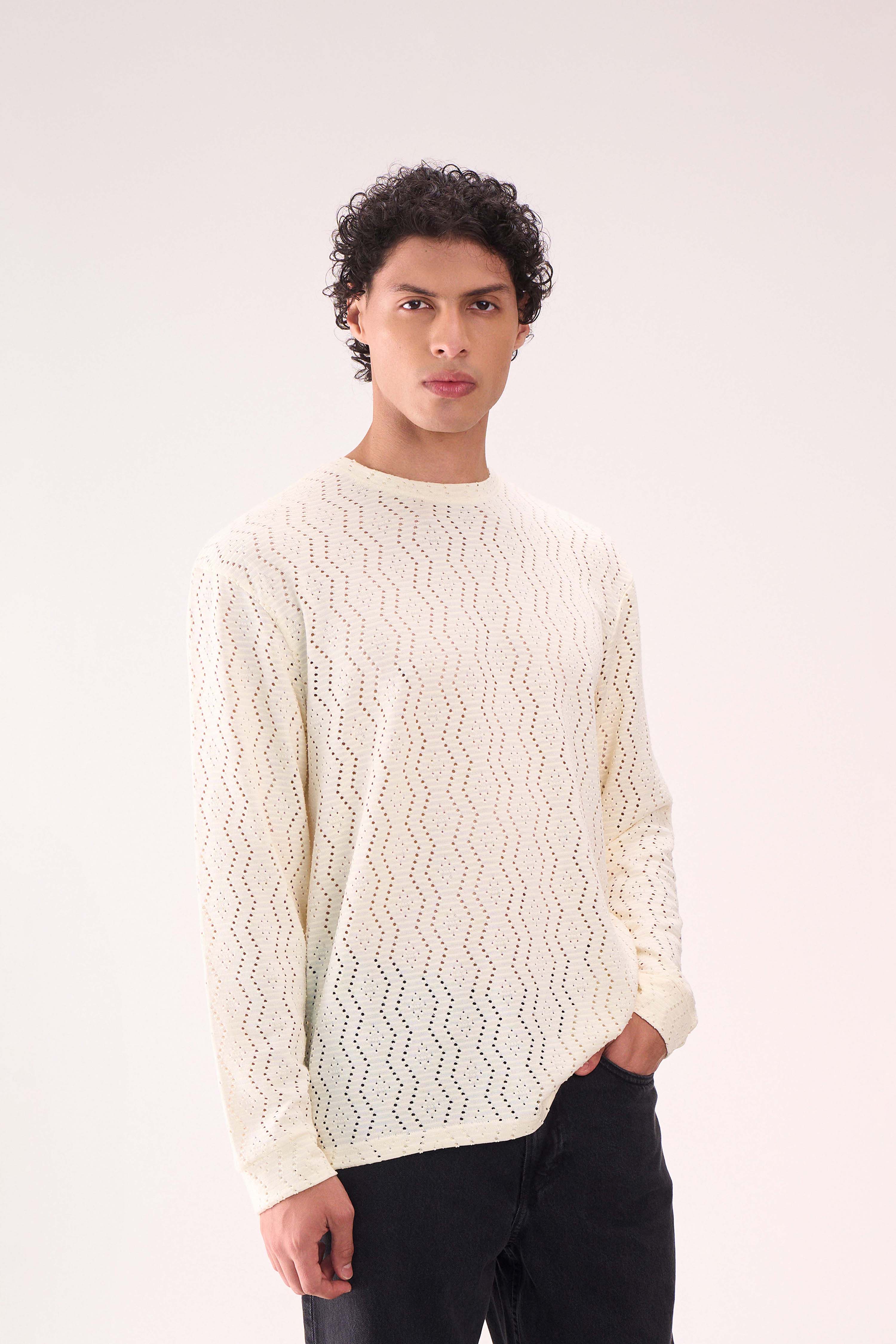 KNITTED LONG SLEEVES OFFWHITE