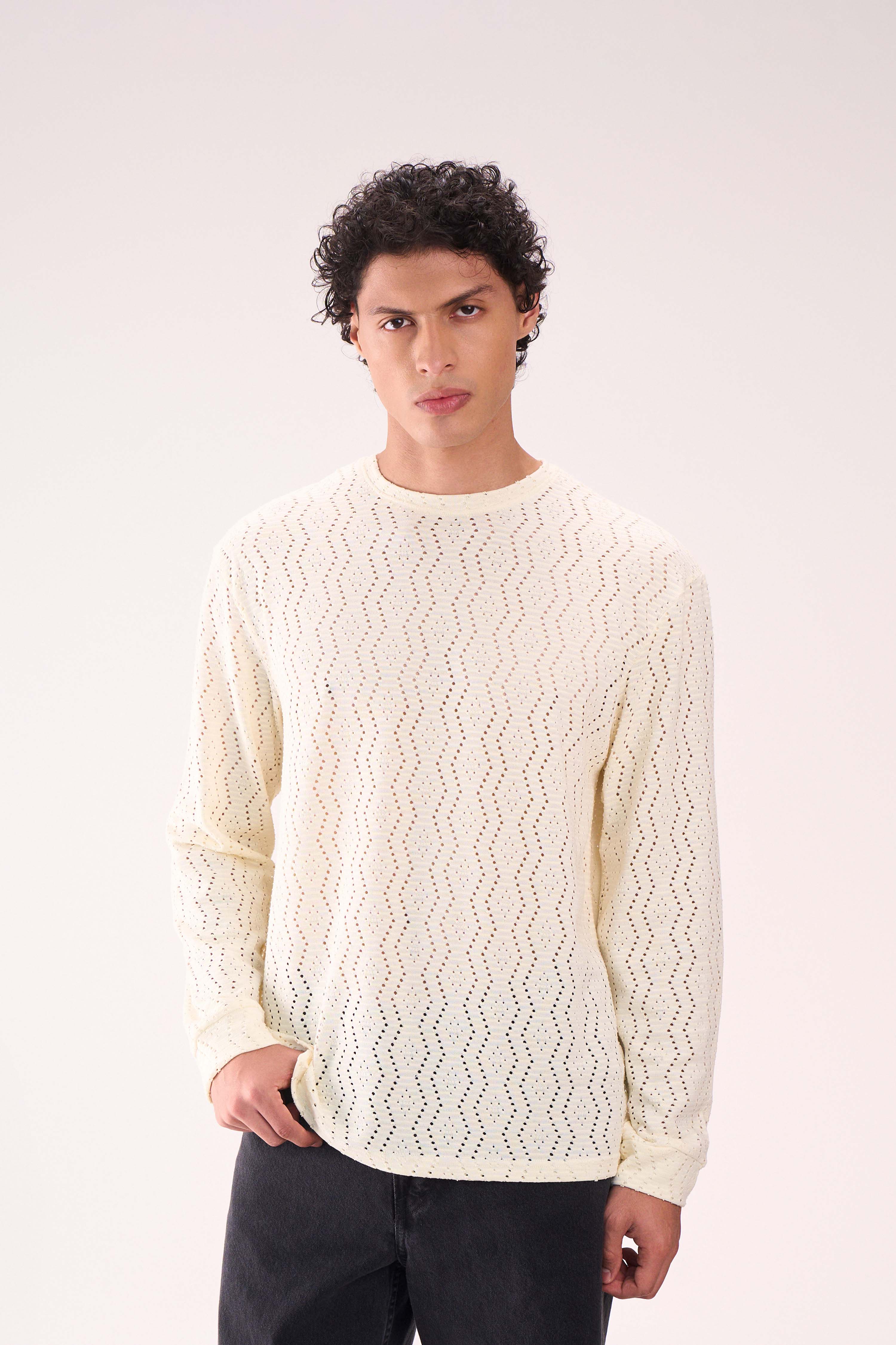 KNITTED LONG SLEEVES OFFWHITE