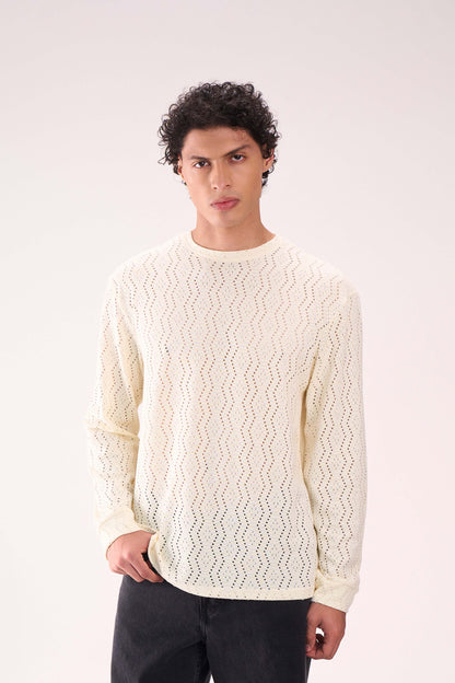 KNITTED LONG SLEEVES OFFWHITE