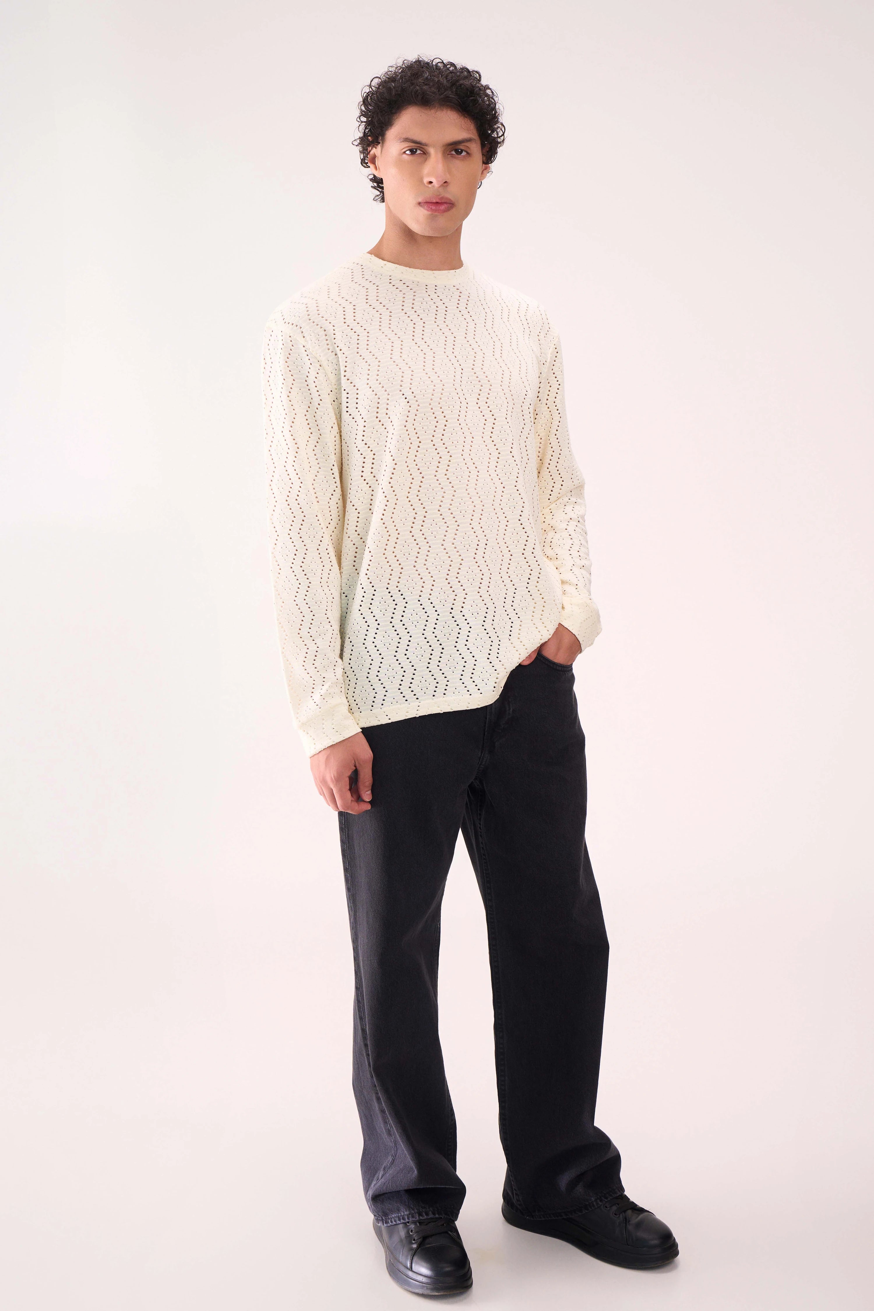 KNITTED LONG SLEEVES OFFWHITE
