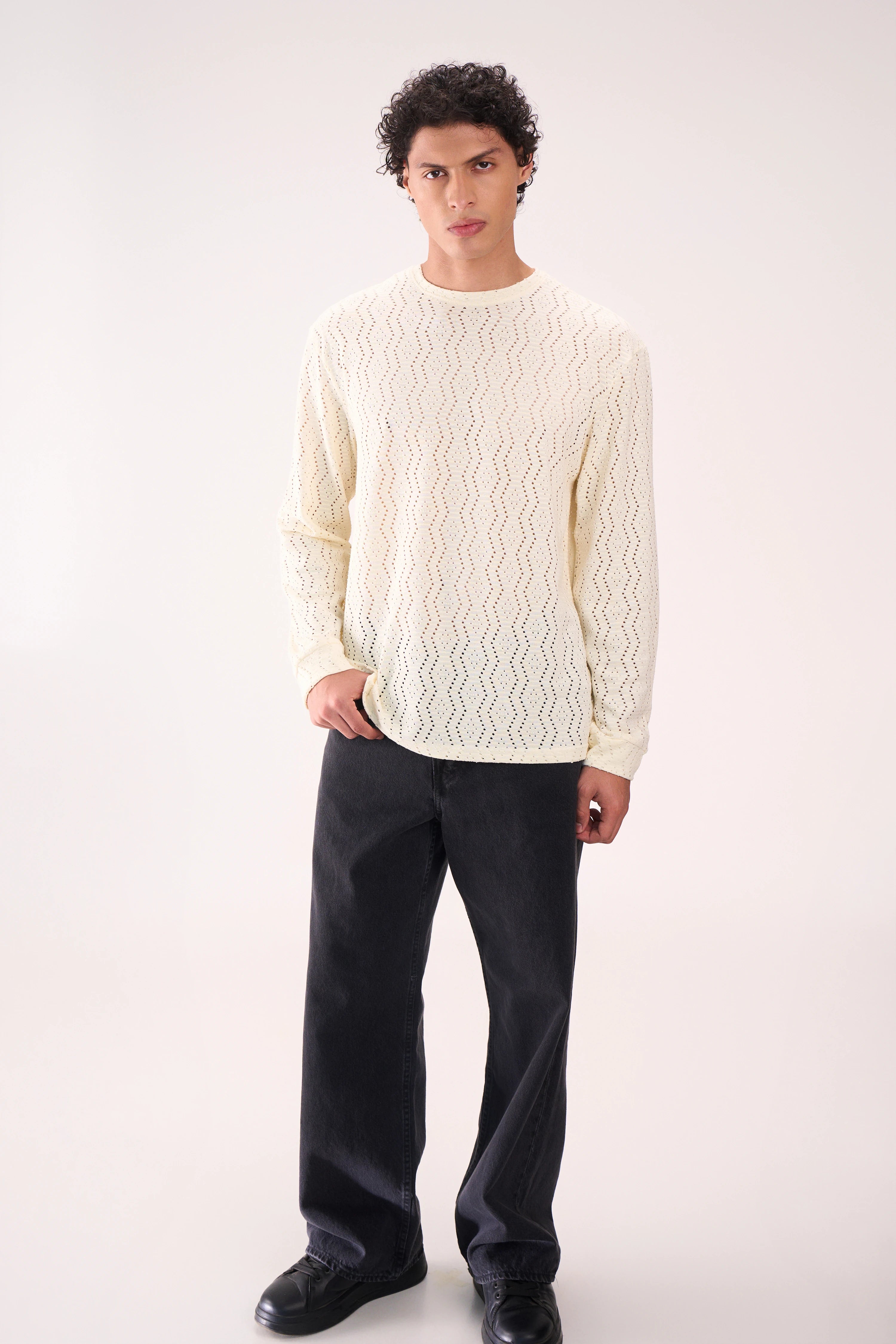 KNITTED LONG SLEEVES OFFWHITE