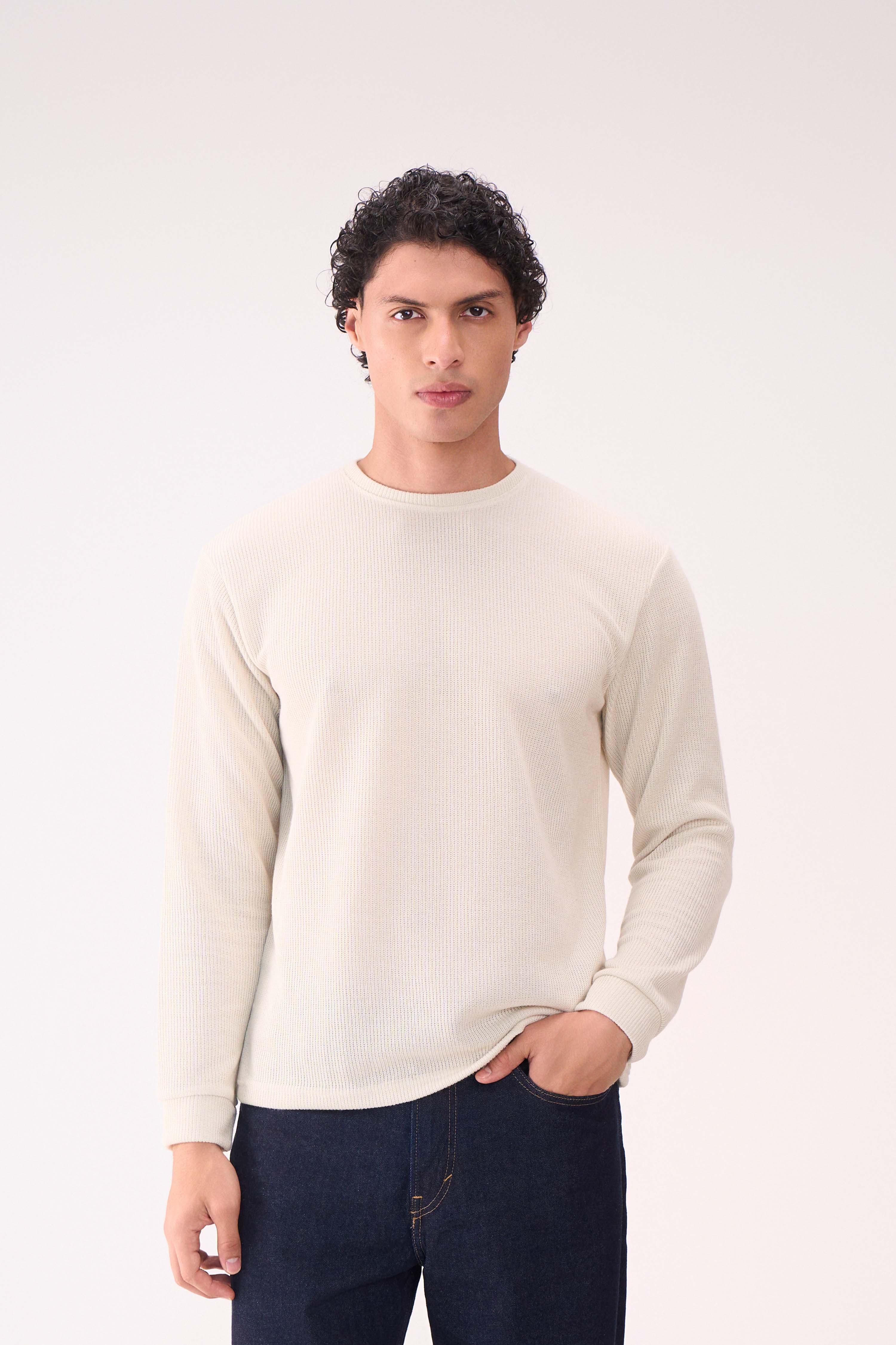 KNITTED LONG SLEEVES OFFWHITE