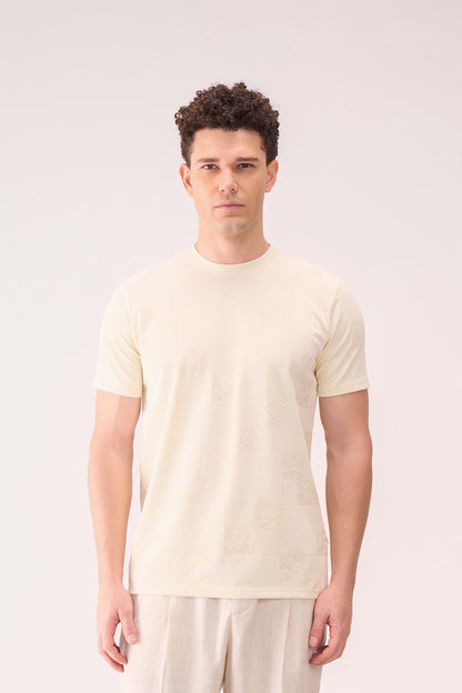 REGULAR FIT TEXTURED OFFWHITE
