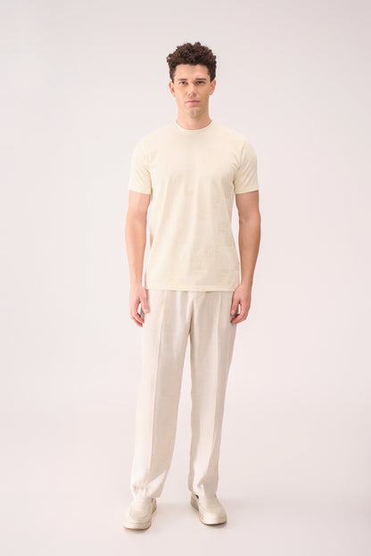 REGULAR FIT TEXTURED OFFWHITE