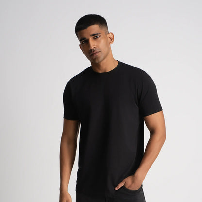 Relaxed Fine Line T-Shirt - Black