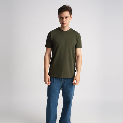 Relaxed Fine Line T-Shirt - Olive