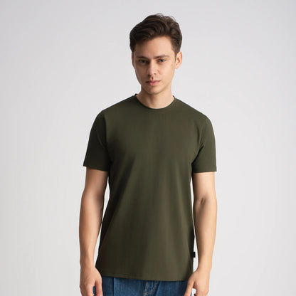 Relaxed Fine Line T-Shirt - Olive