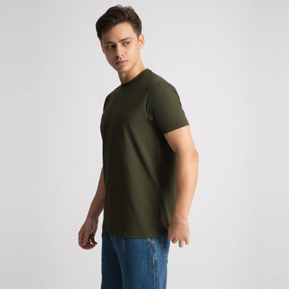 Relaxed Fine Line T-Shirt - Olive