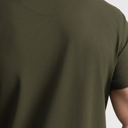 Relaxed Fine Line T-Shirt - Olive