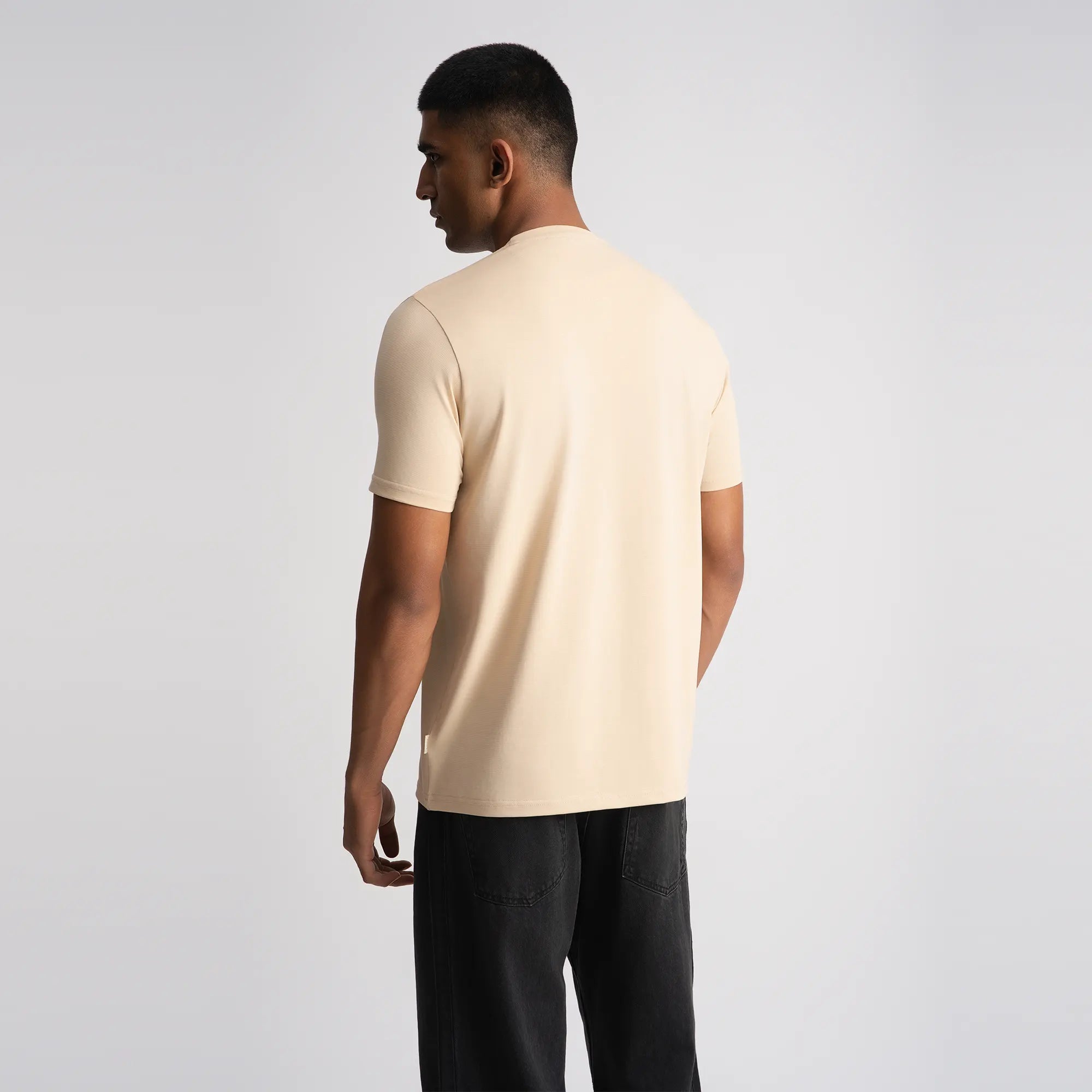 Relaxed Fine Line T-Shirt - Beige