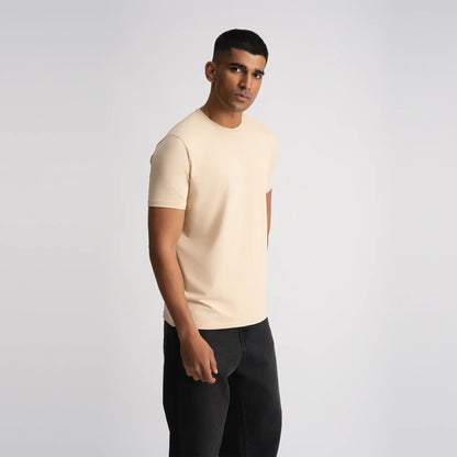 Relaxed Fine Line T-Shirt - Beige