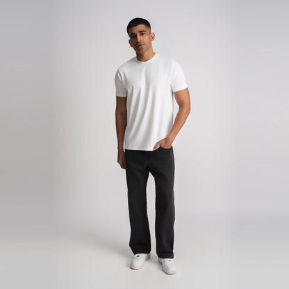 Relaxed Fine Line T-Shirt - White