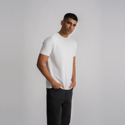 Relaxed Fine Line T-Shirt - White