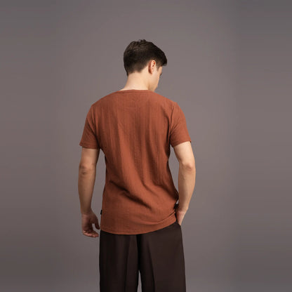 Relaxed RustWeave T-shirt