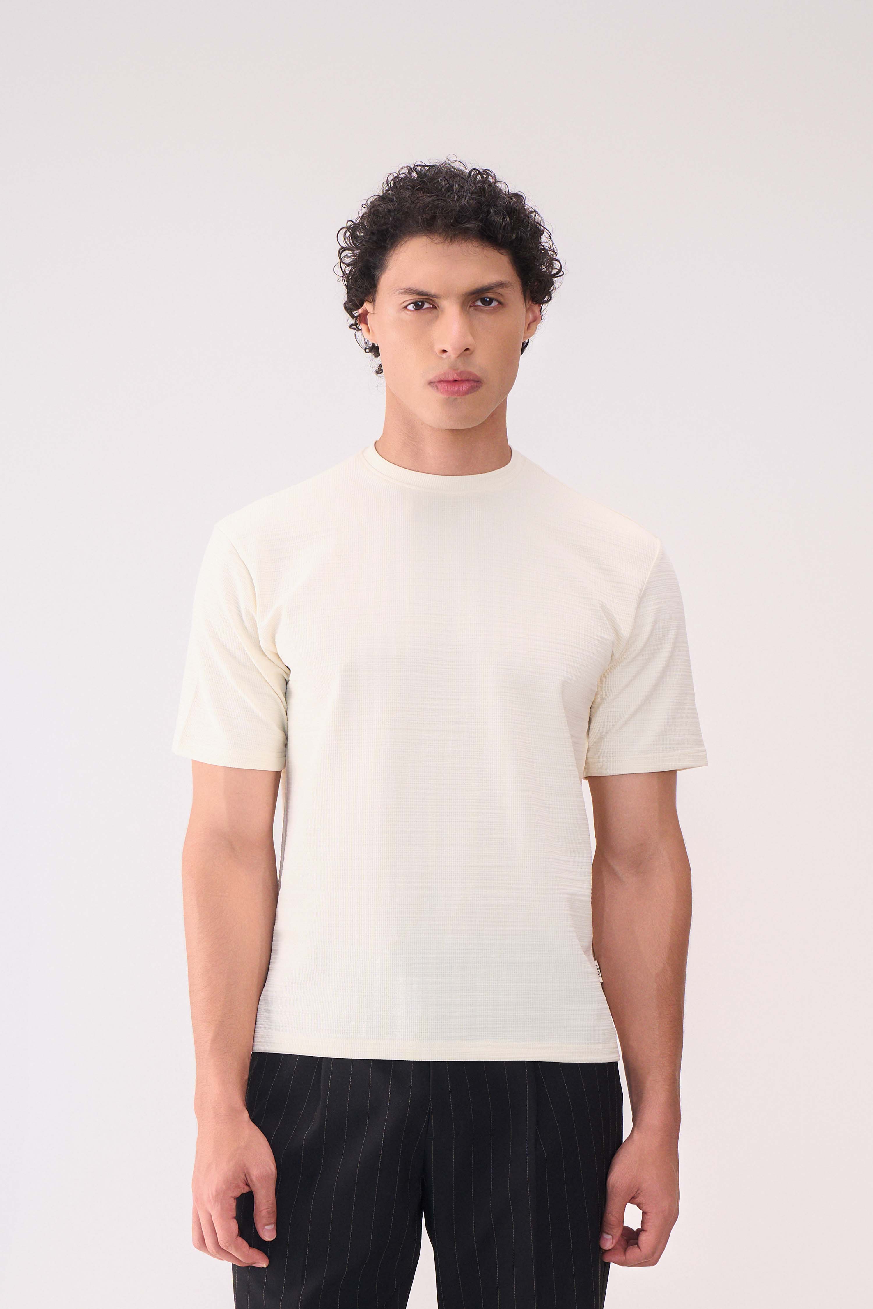 TEXTURED JACQUARD TSHIRT