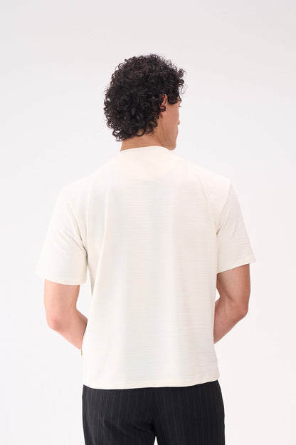 TEXTURED JACQUARD TSHIRT