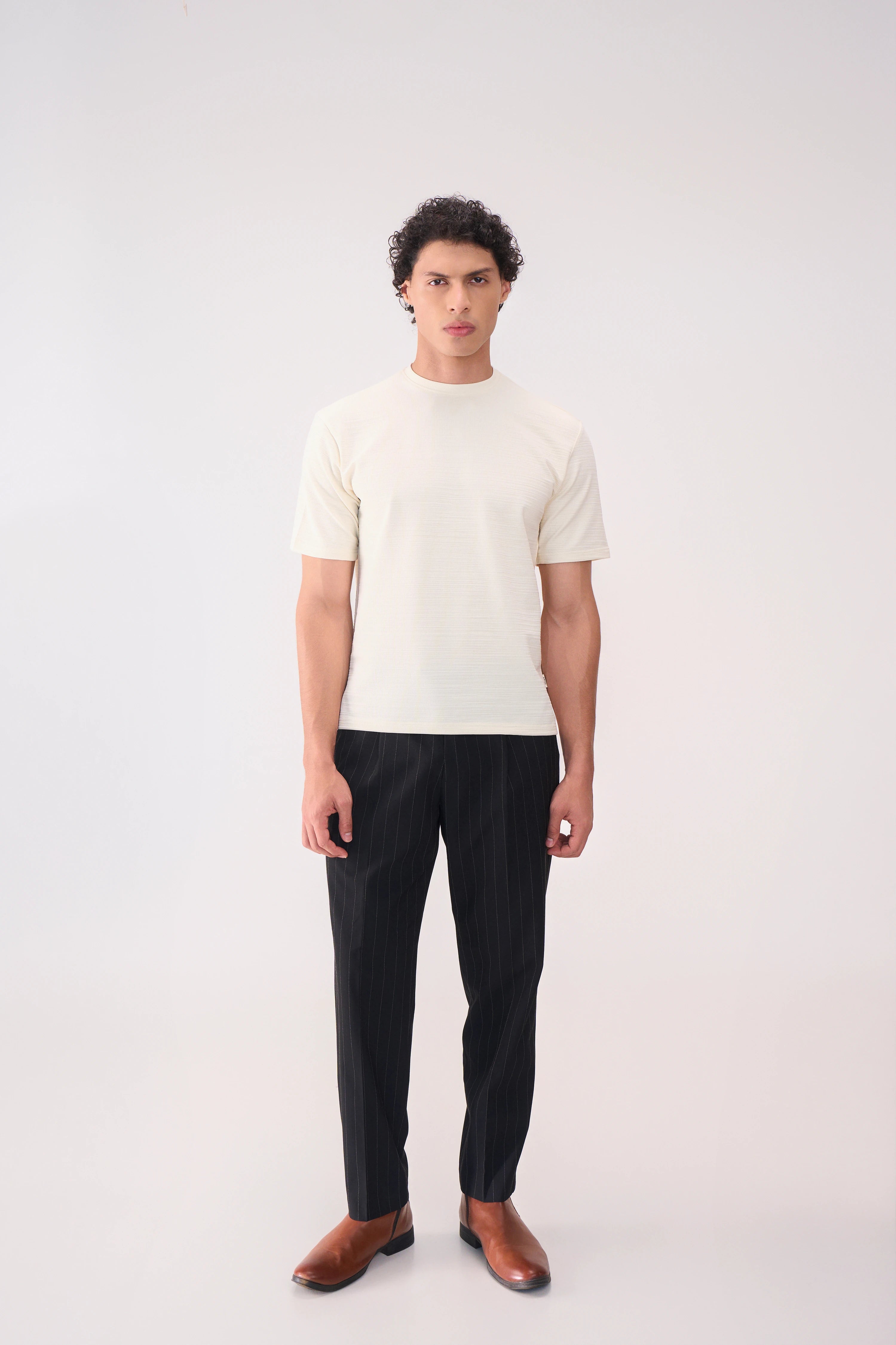 TEXTURED JACQUARD TSHIRT