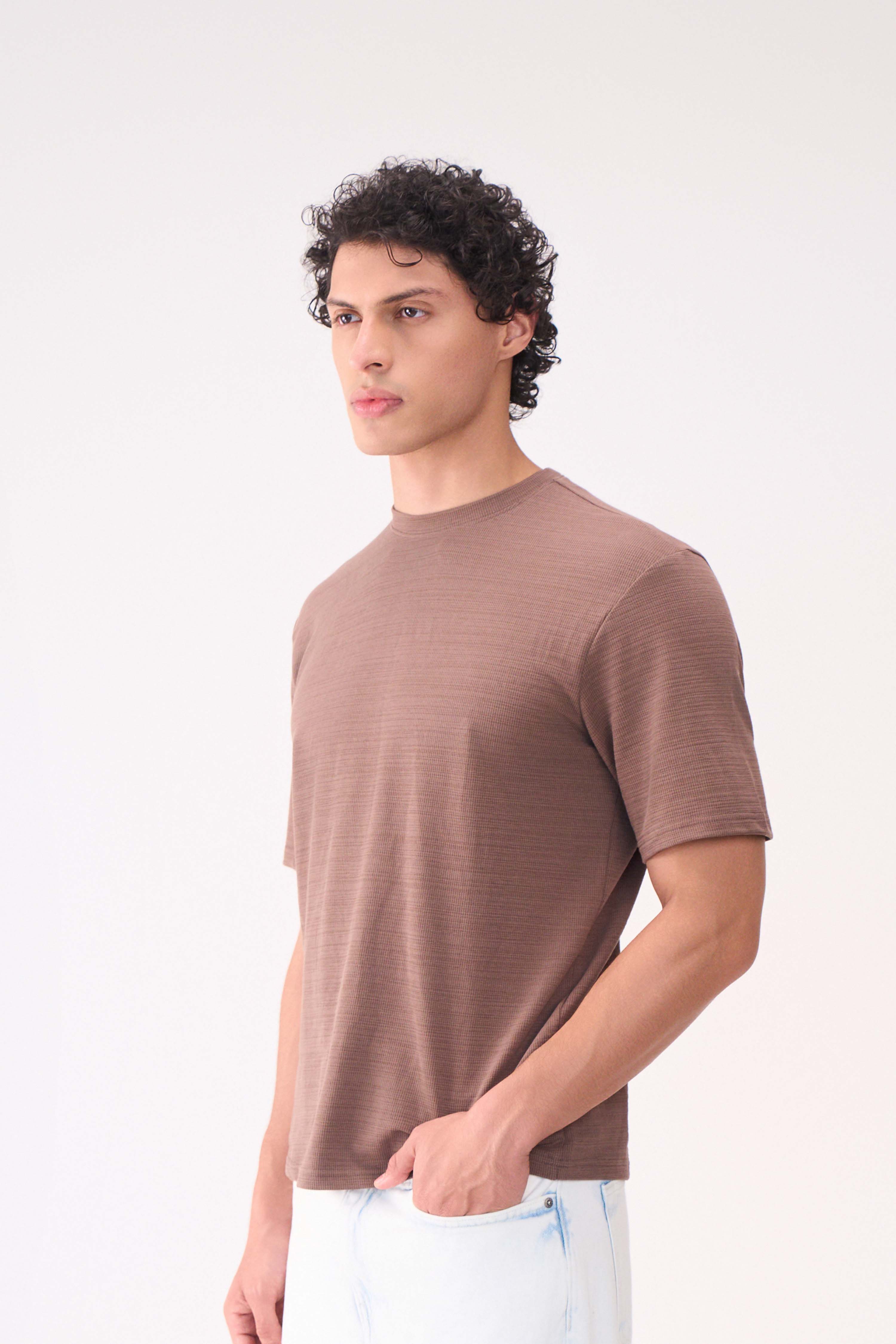 TEXTURED JACQUARD TSHIRT