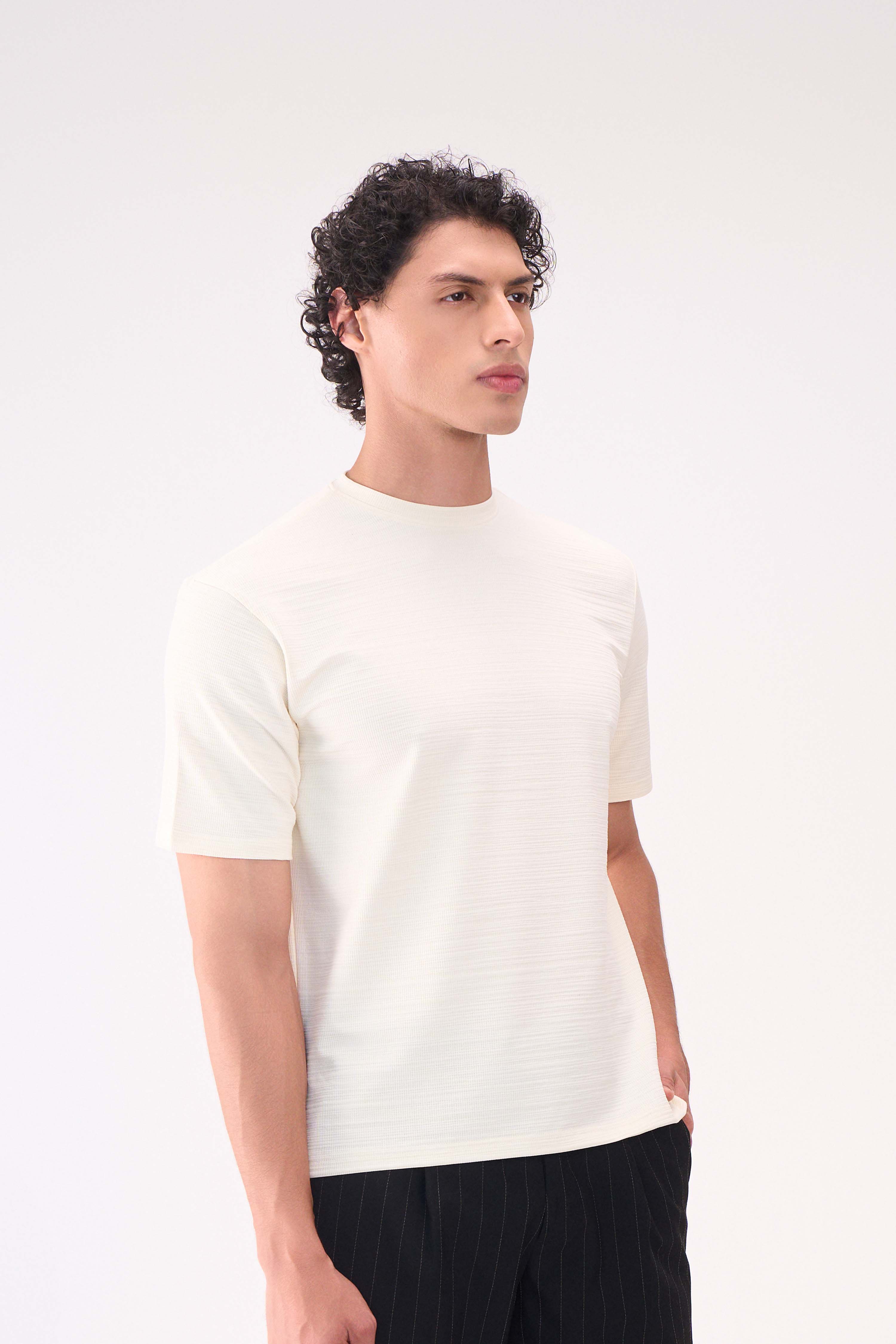 TEXTURED JACQUARD TSHIRT