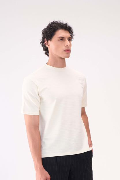 TEXTURED JACQUARD TSHIRT