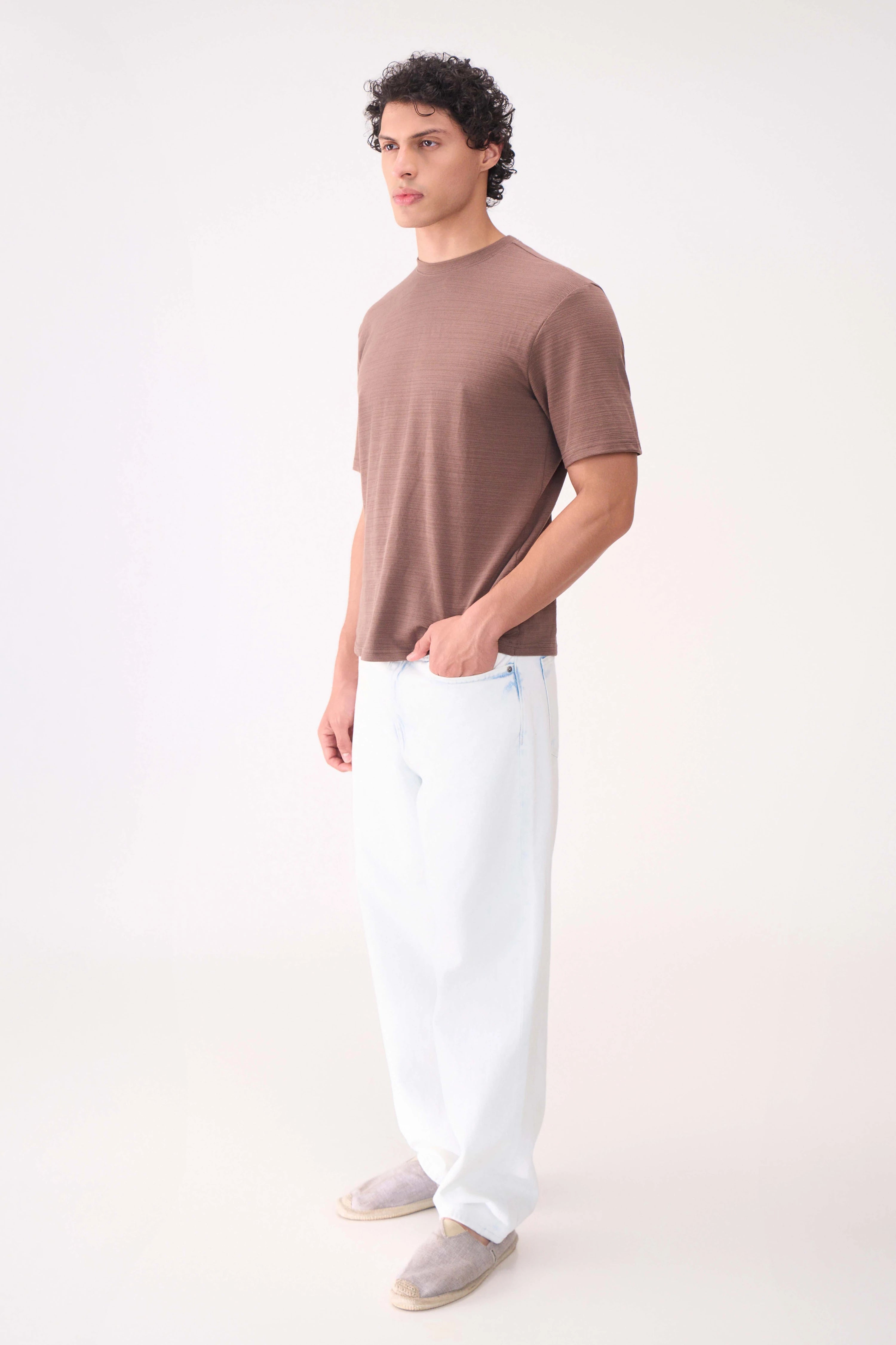 TEXTURED JACQUARD TSHIRT