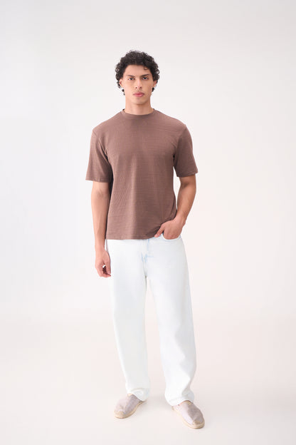 TEXTURED JACQUARD TSHIRT