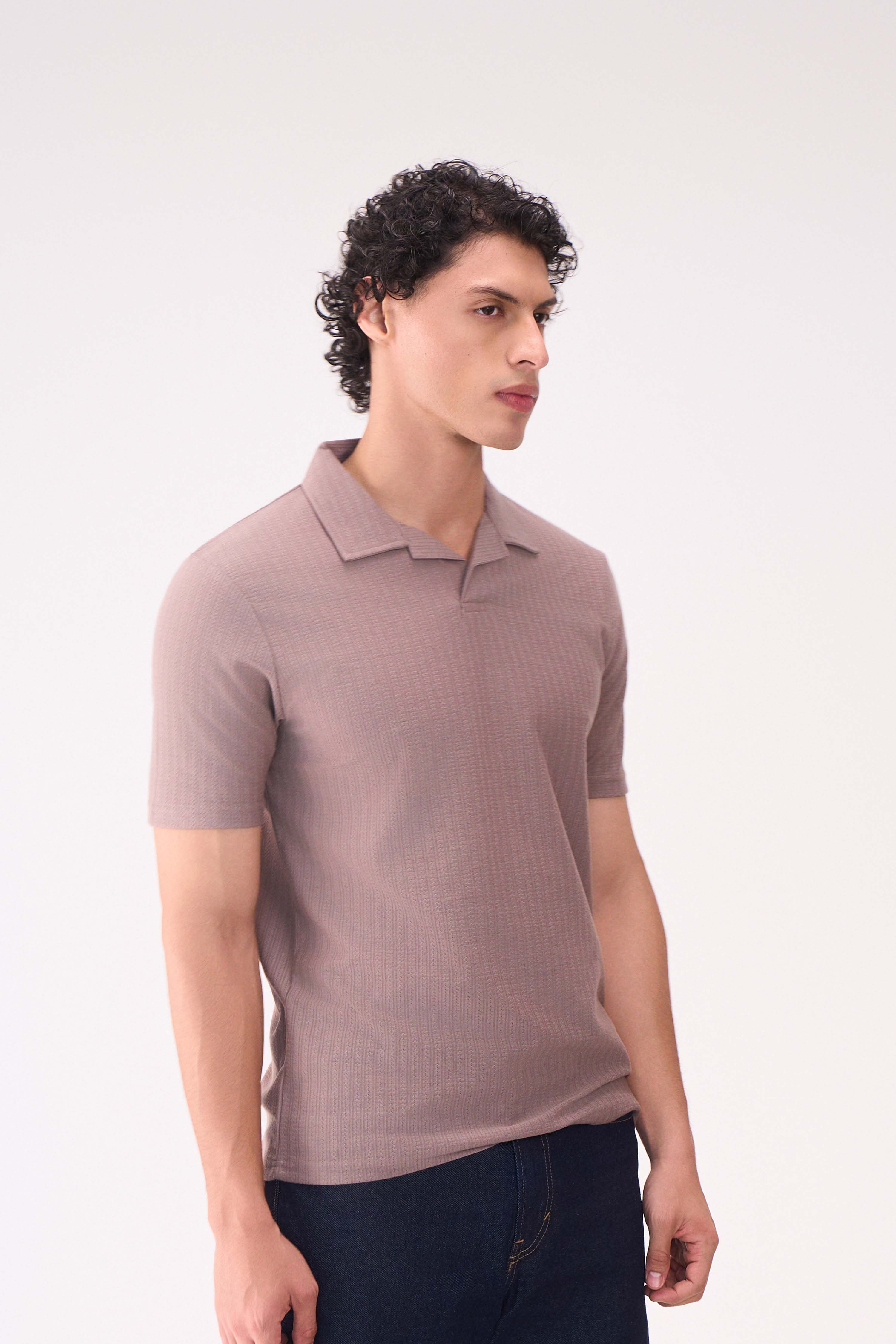 TEXTURED JACQ RESORT COLLAR