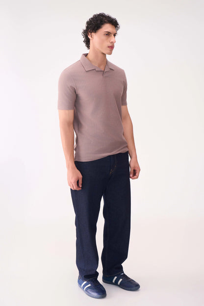 TEXTURED JACQ RESORT COLLAR