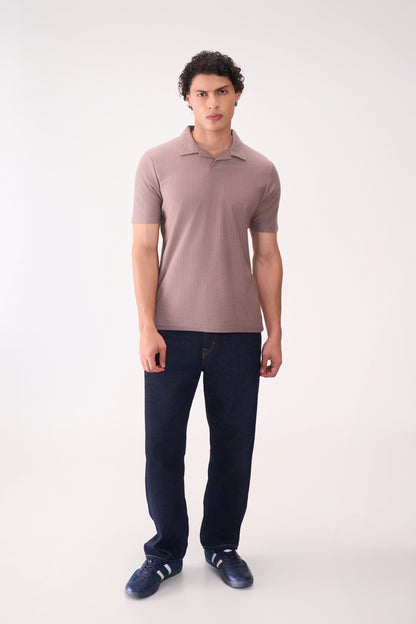 TEXTURED JACQ RESORT COLLAR