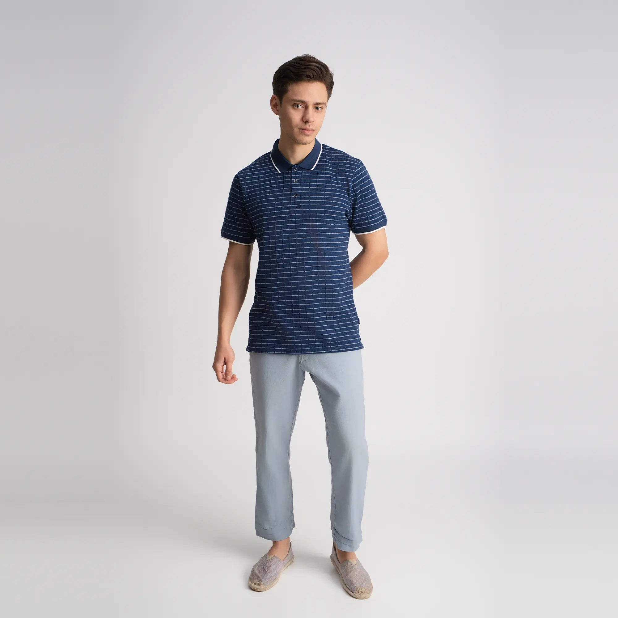 Textura Blue Polo T-shirt