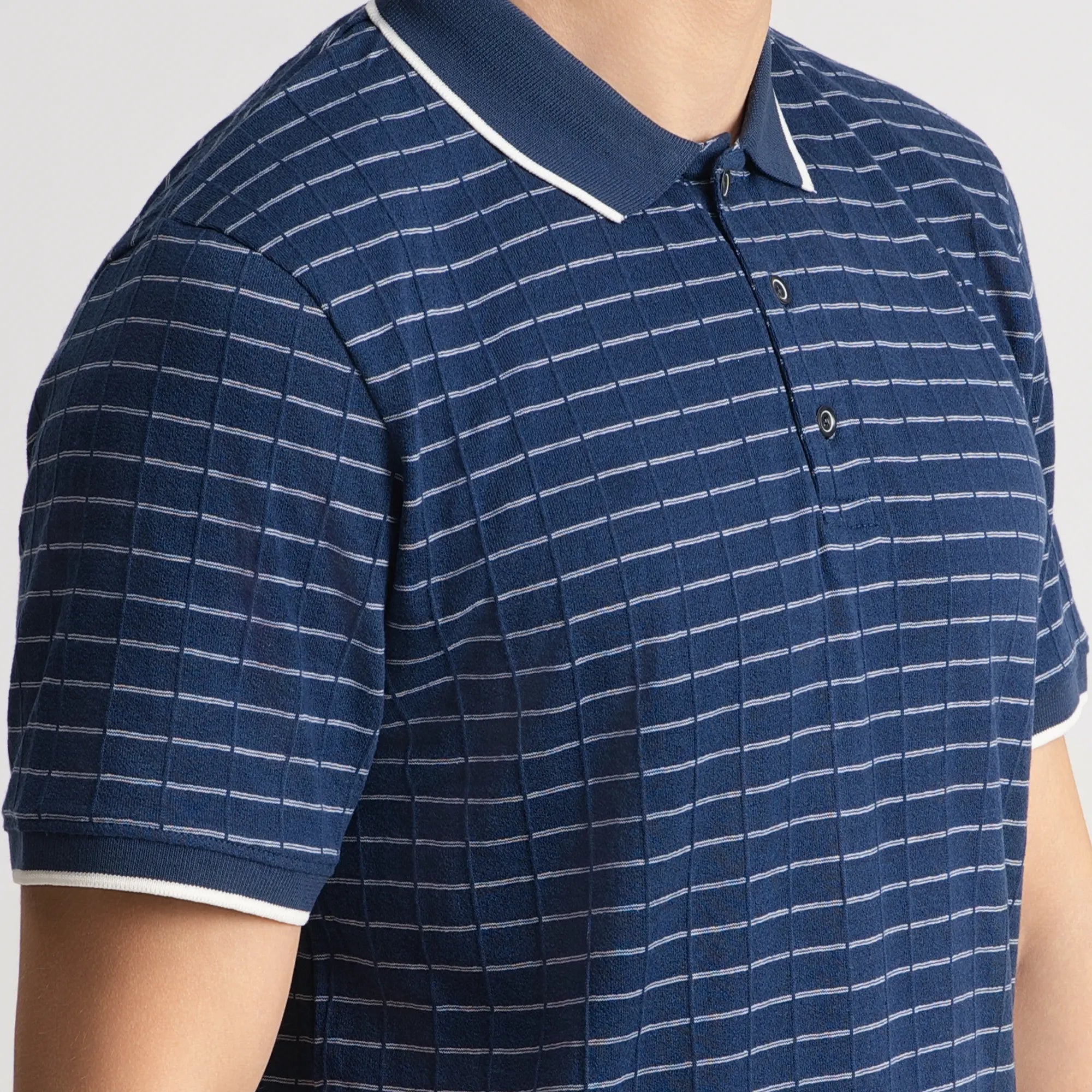 Textura Blue Polo T-shirt