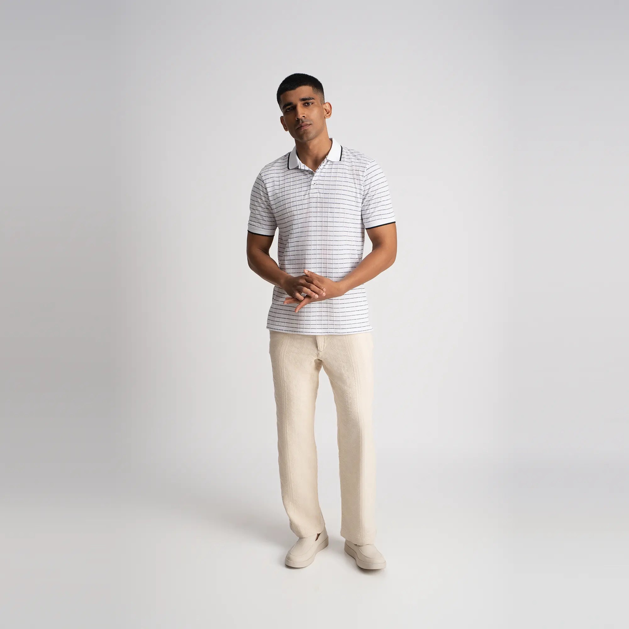 Textura White Polo T-shirt